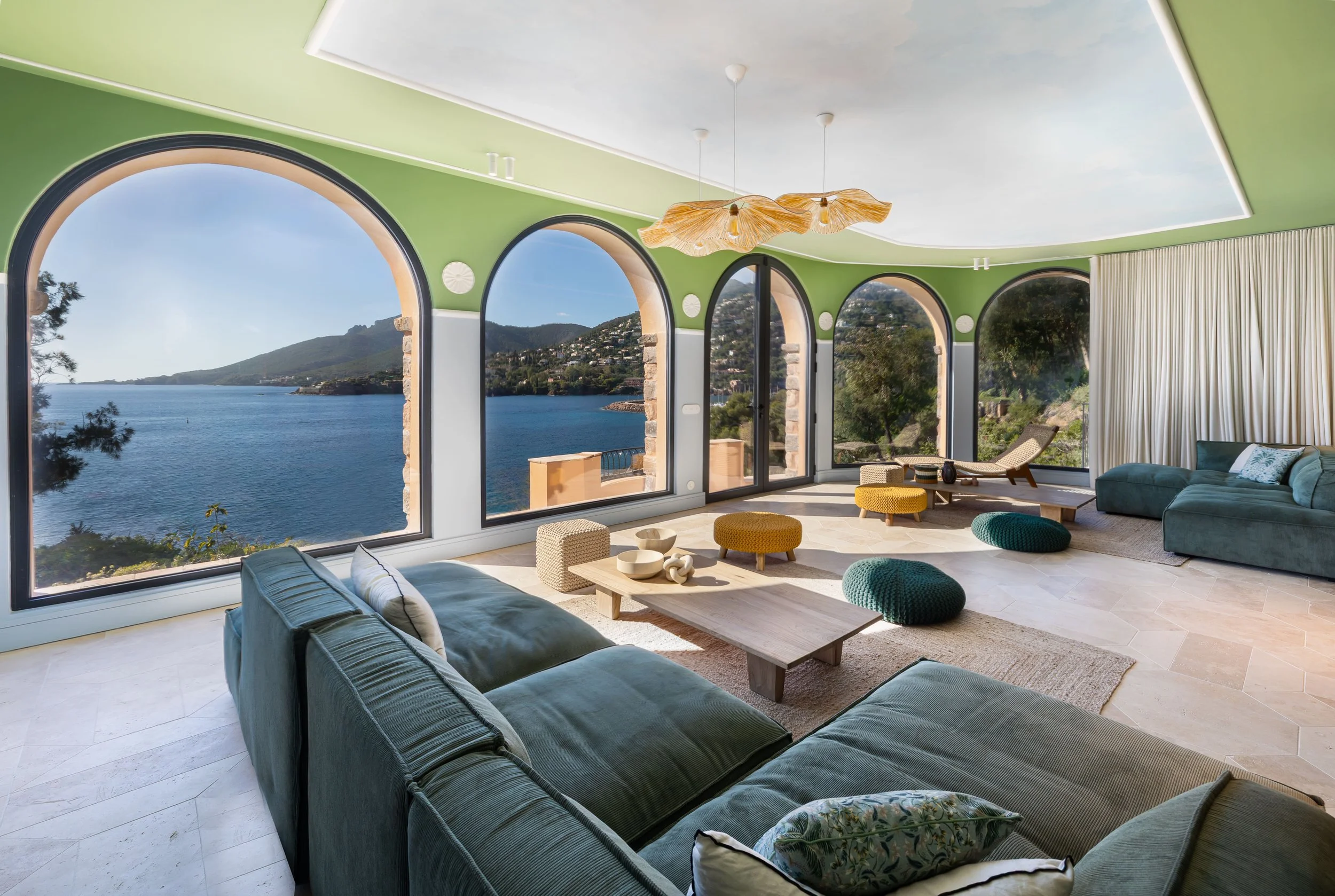 villa de luxe théoule sur mer salon