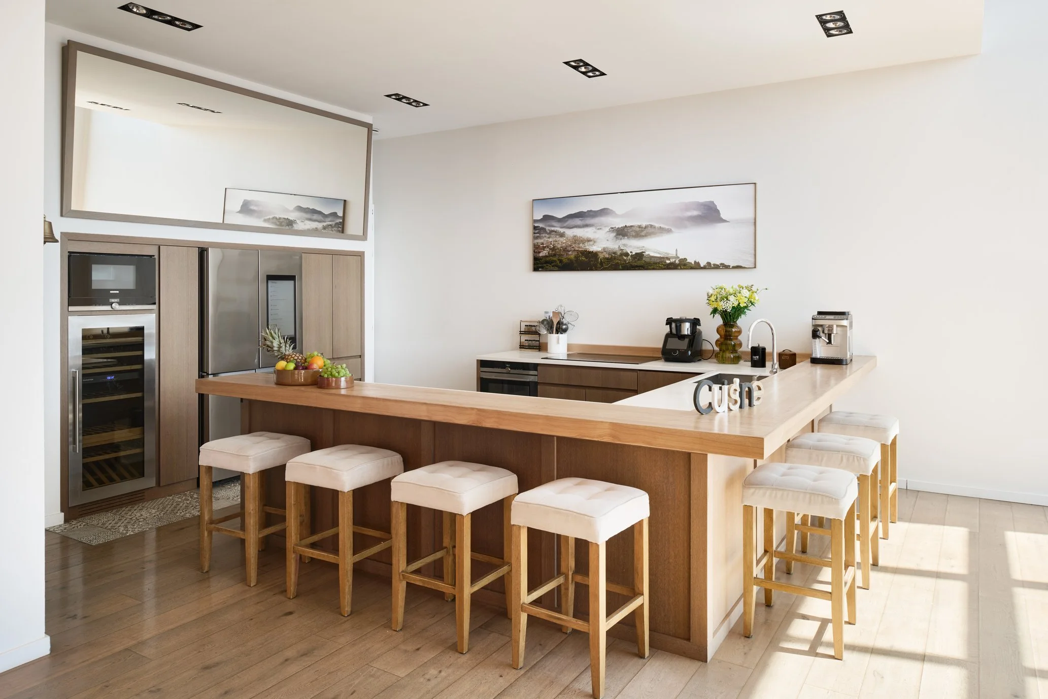 luxury villa in Cassis in South of France kitchen