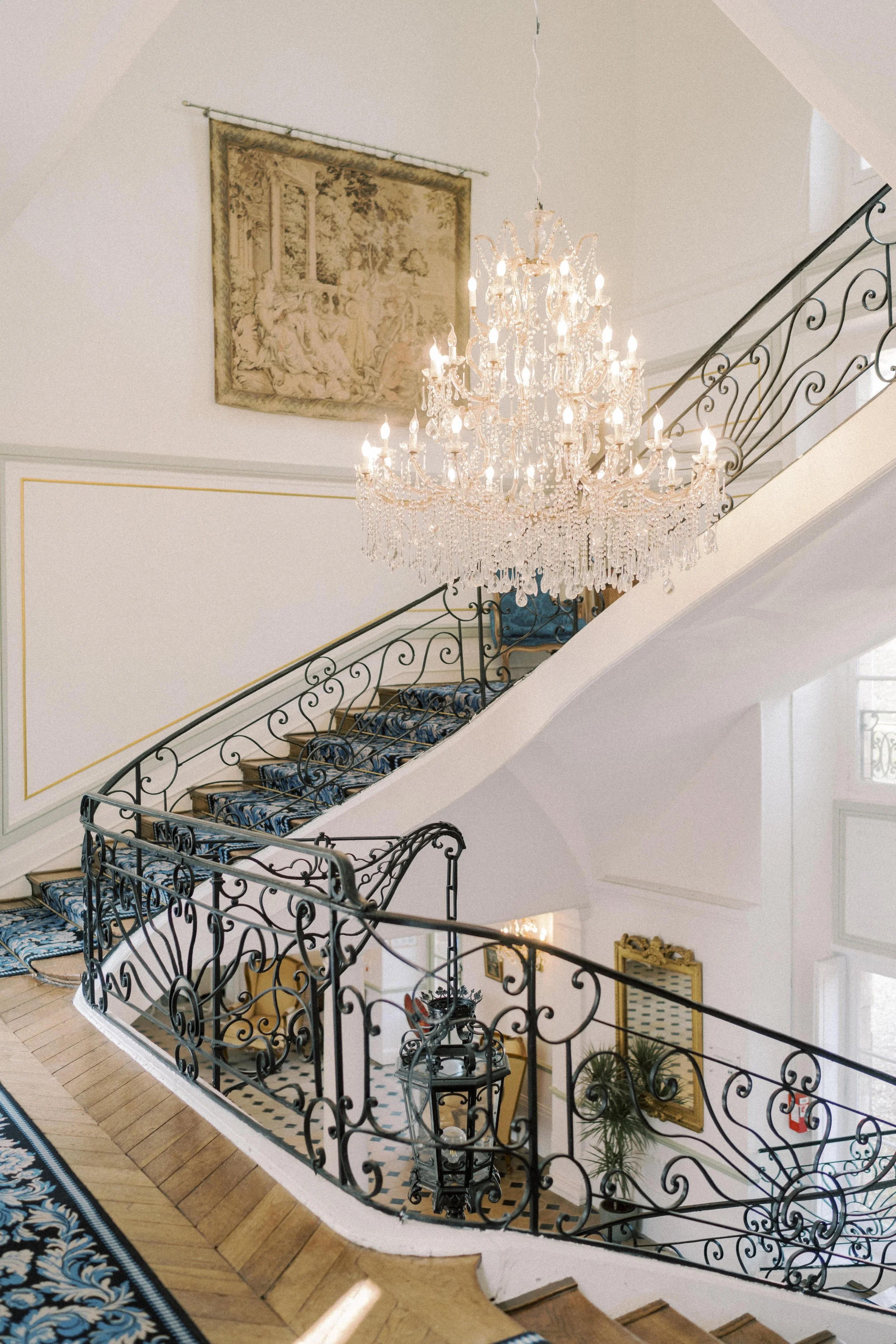 séminaire dans un château à Vernon escaliers