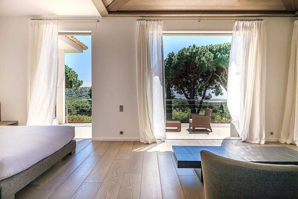Prestigious villa among the pines in Saint-Tropez on the Mediterranean coast  