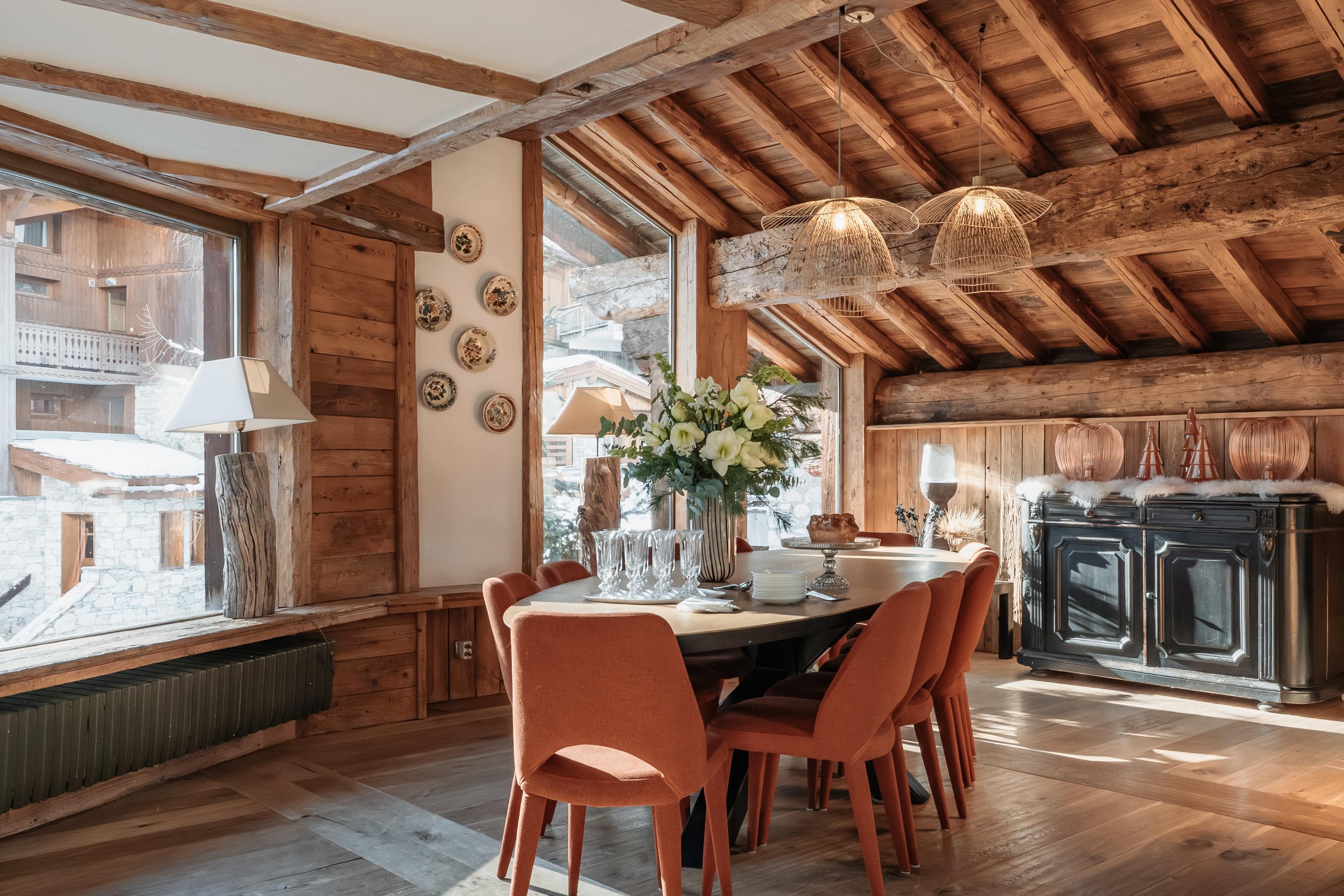 Chalet de luxe à Val d'Isère salle a manger