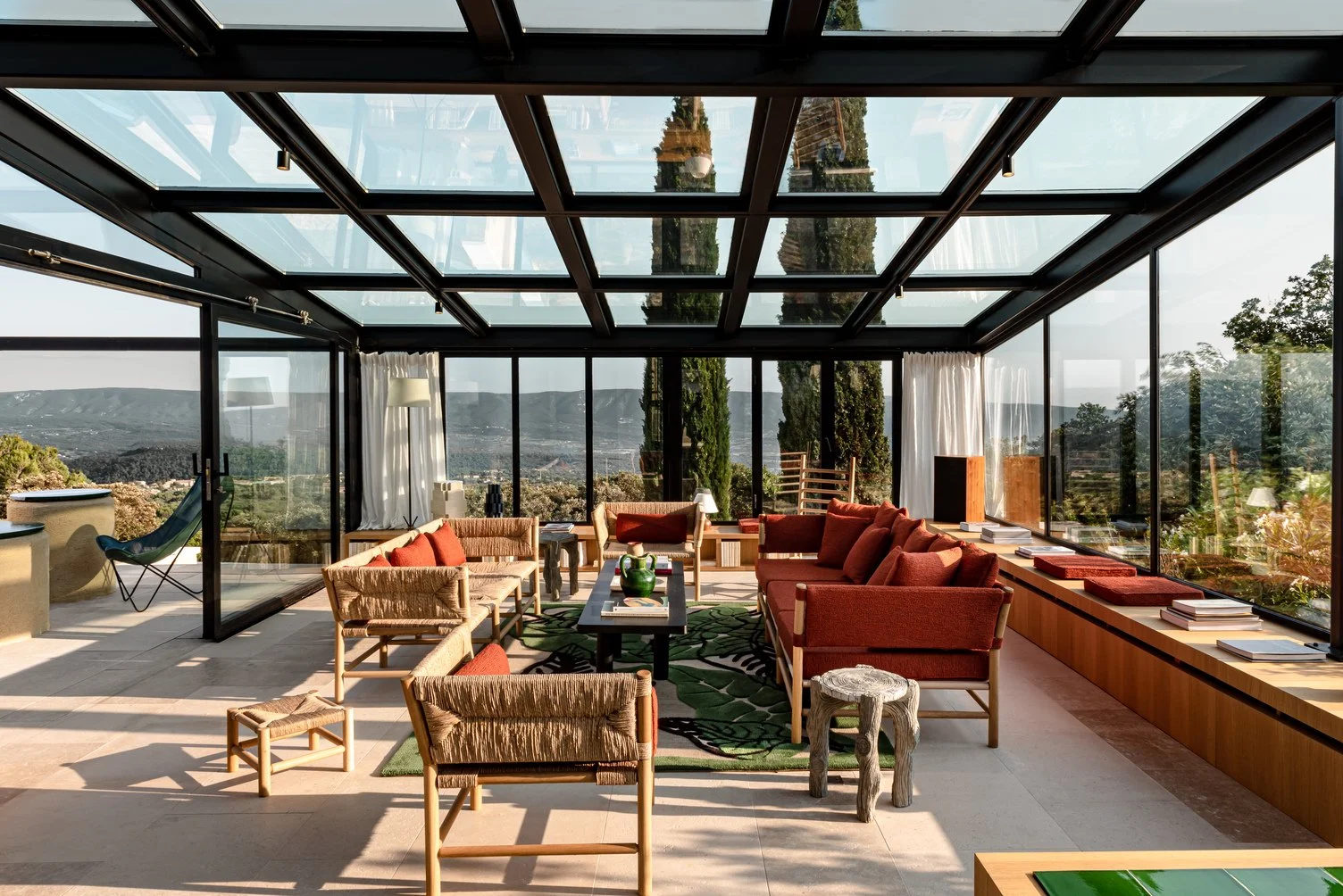 Villa de luxe à louer dans le Lubéron à Gordes salon