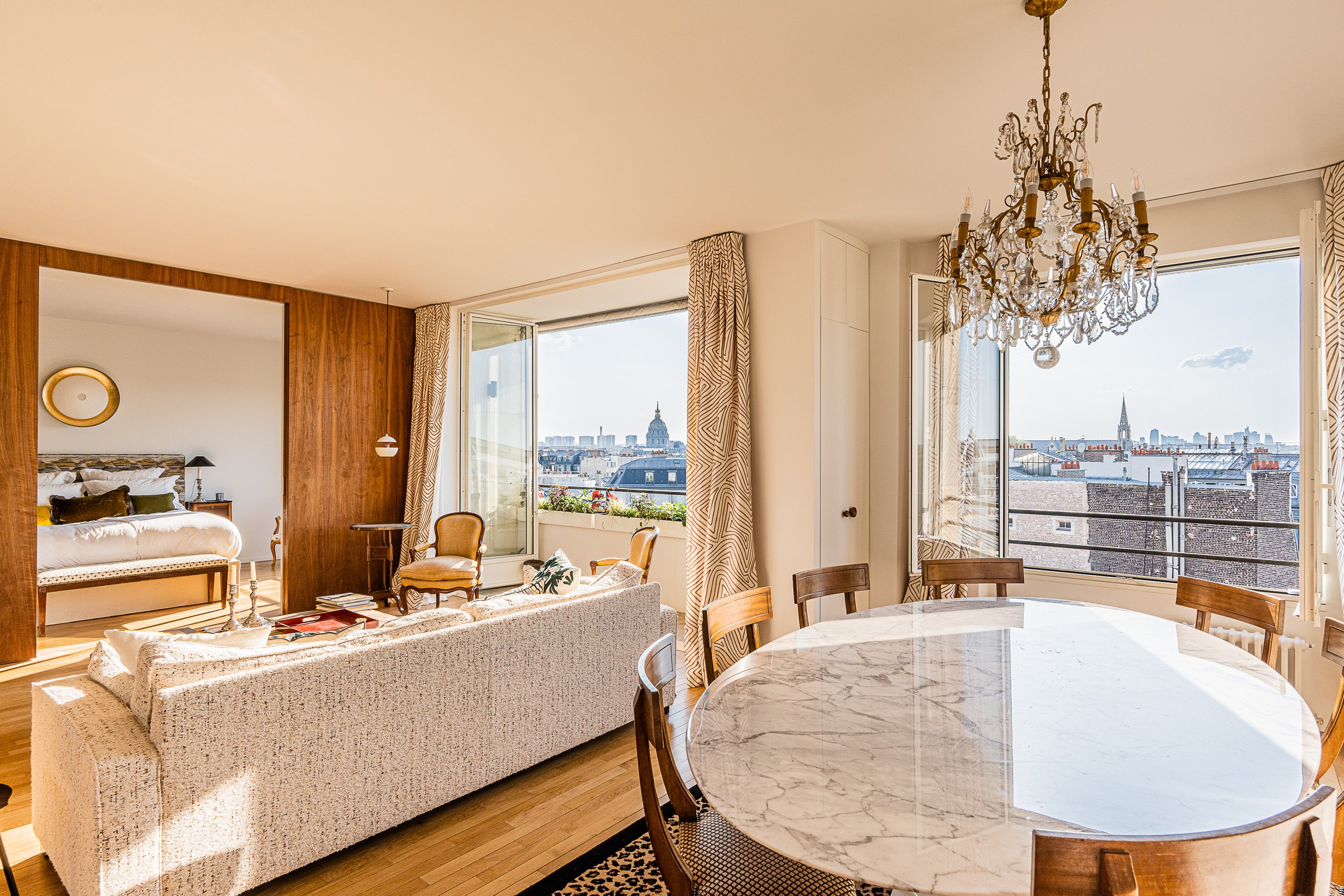 Prestigious apartment and rooftop in the heart of Paris and Saint Germain des Prés overlooking the Eiffel Tower