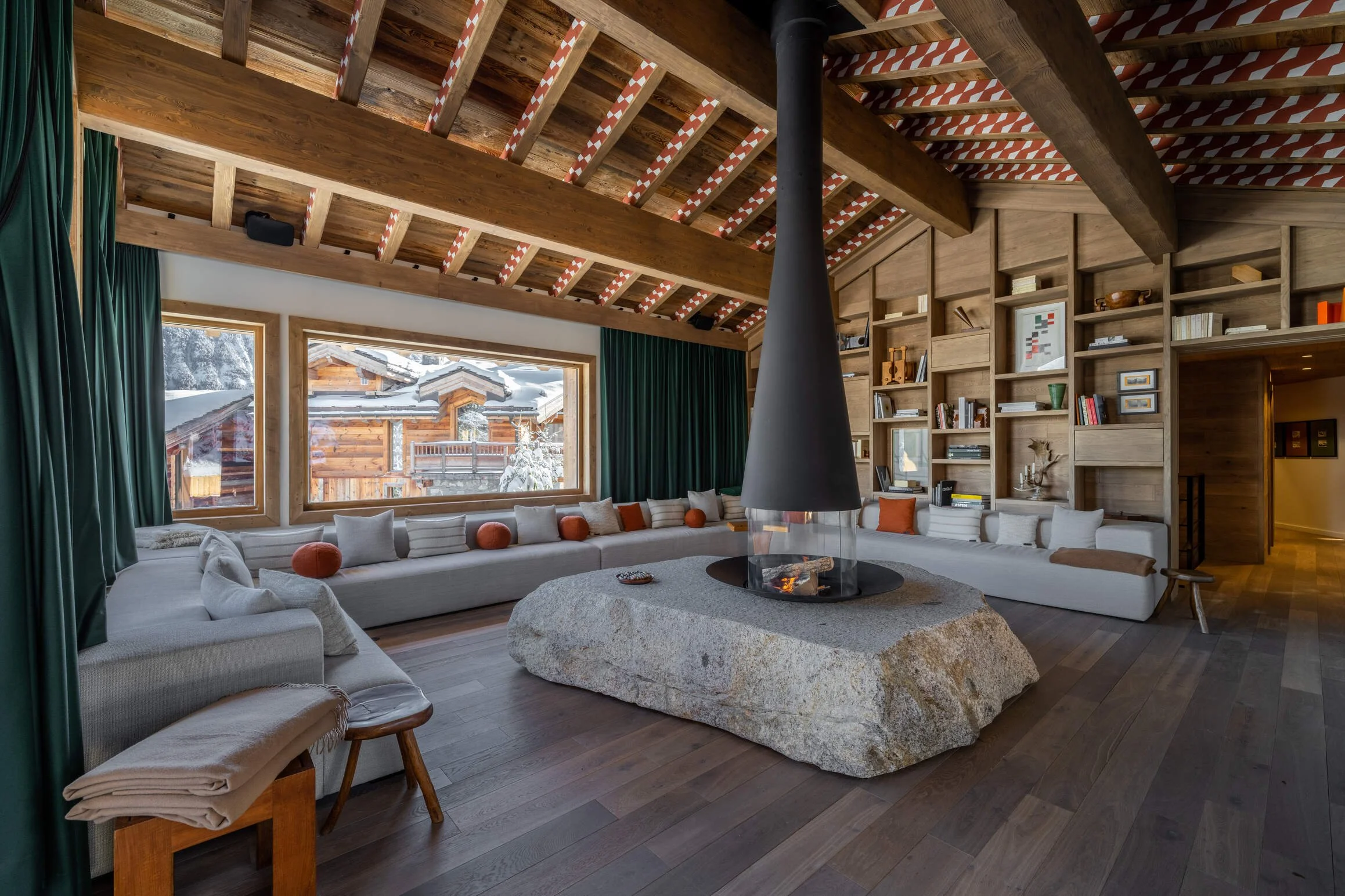 chalet de luxe à Courchevel 1550 salon
