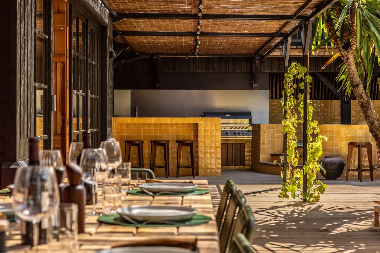 Location villa de luxe au Cap Ferret cuisine extérieure