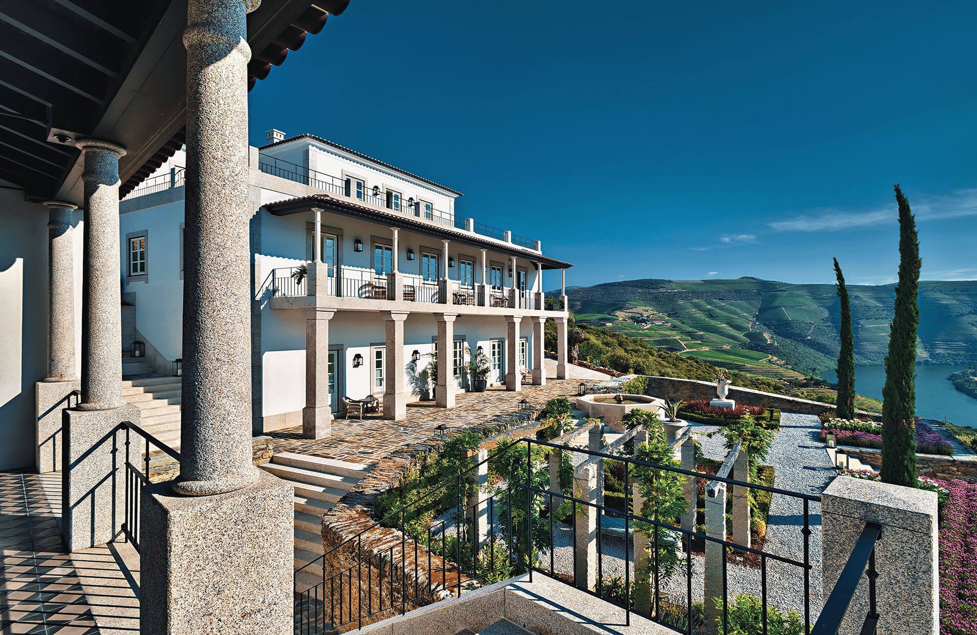 Luxury wine estate with panoramic views of the Douro Valley in Portugal