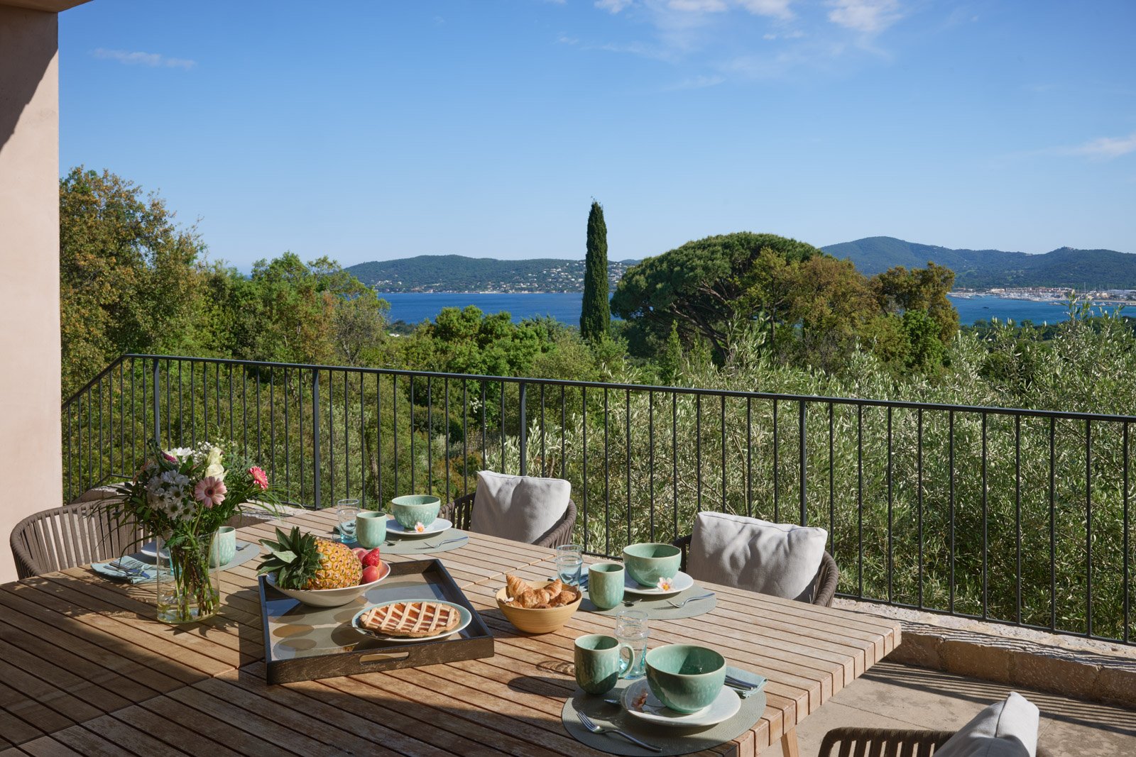 seminaire saint tropez terrasse vue mer