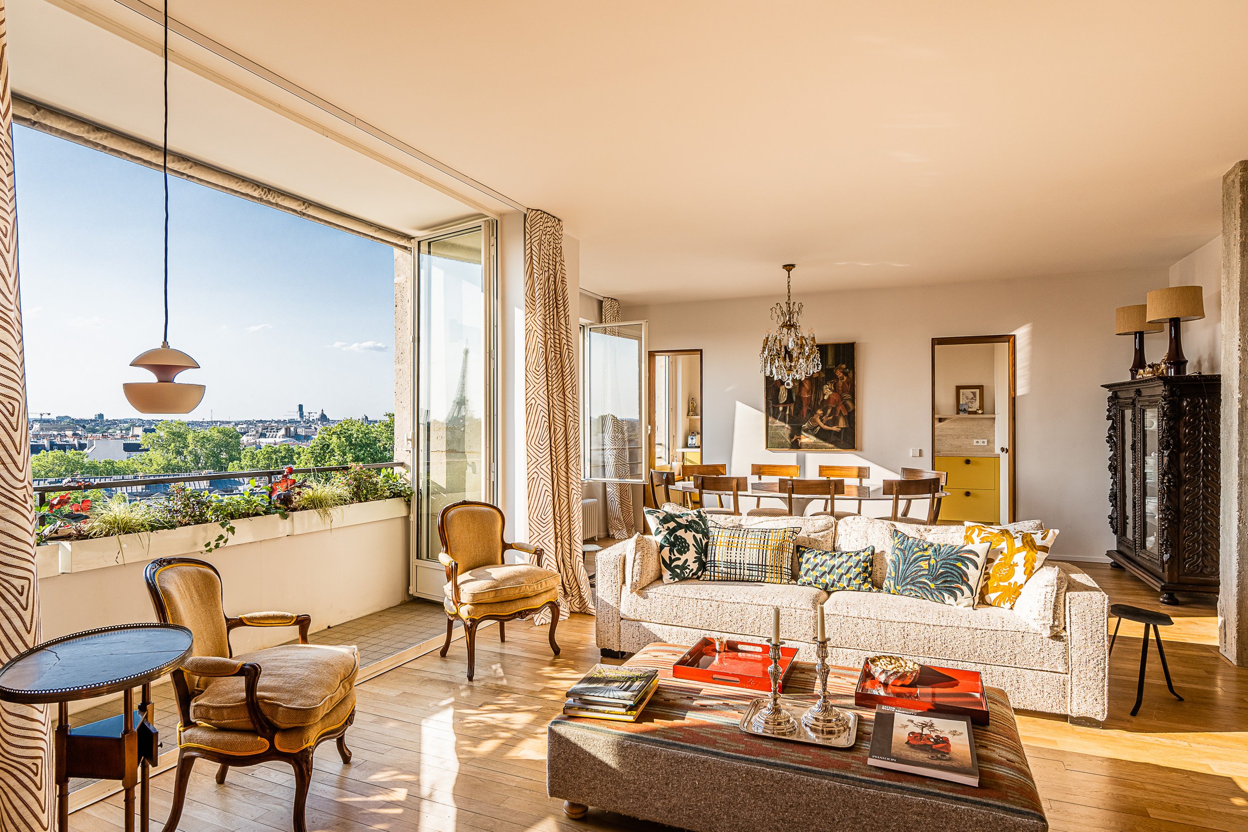 Prestigious apartment and rooftop in the heart of Paris and Saint Germain des Prés overlooking the Eiffel Tower