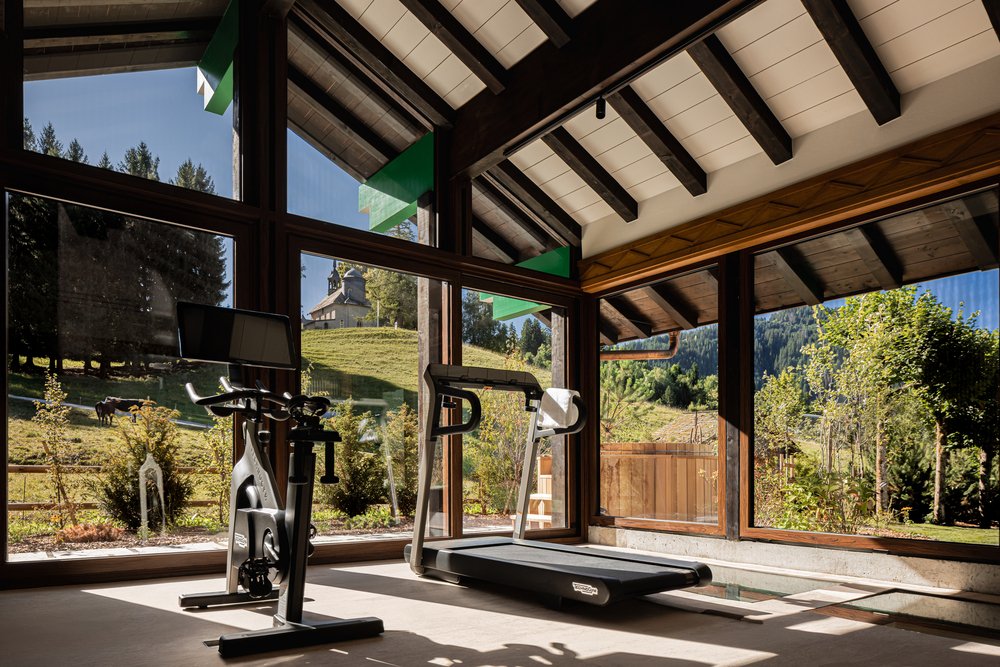 megève station location chalet salle de sport