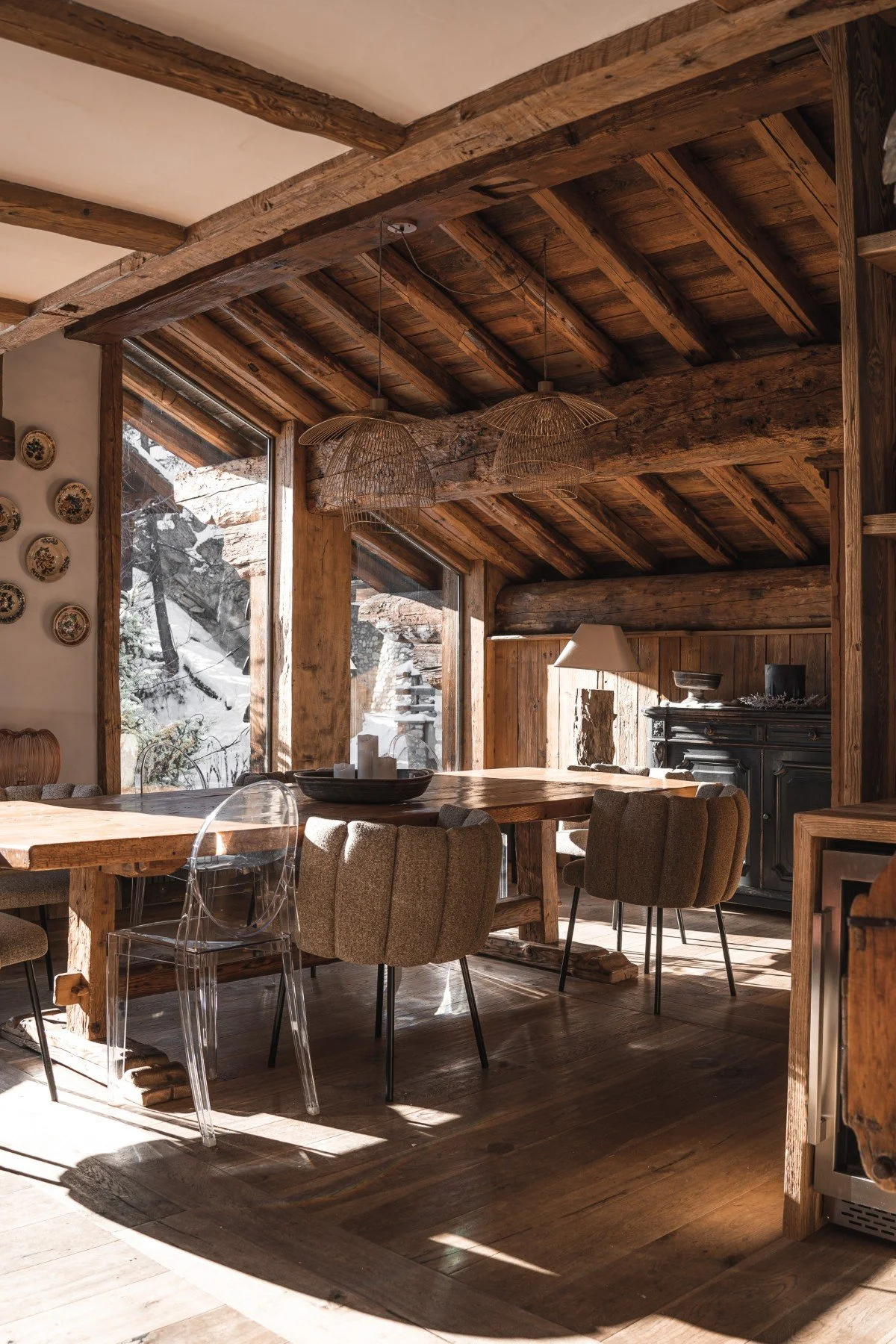 Chalet de luxe à Val d'Isère salle à manger