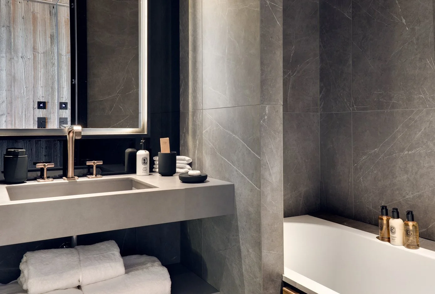 appartement luxe meribel salle de bain