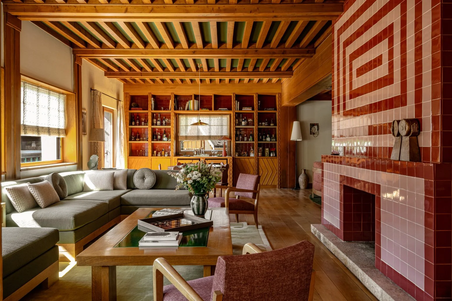 chalet de luxe à louer à Megève salon