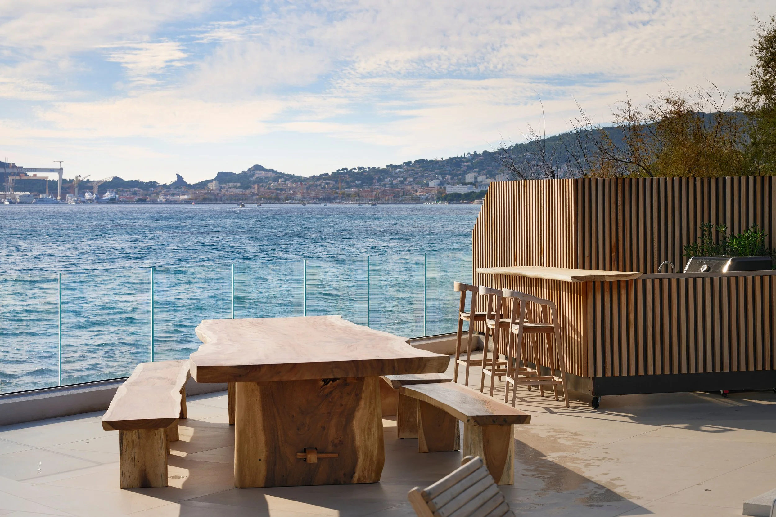 Villa luxe La Ciotat séminaire cuisine exterieur