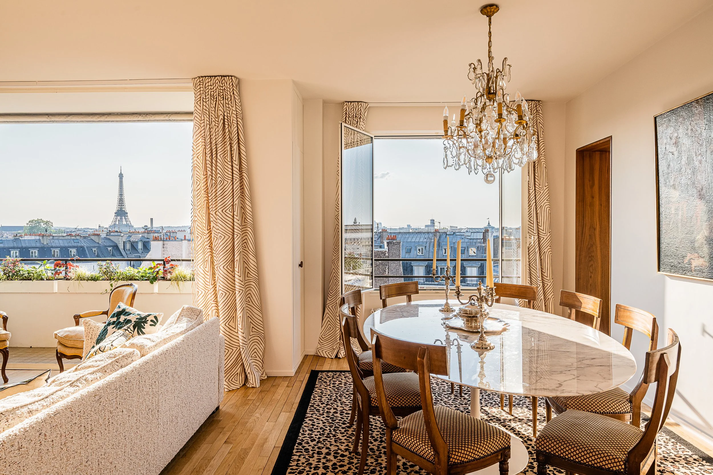 Luxury rooftop apartment in the heart of Paris and Saint Germain des Prés overlooking the Eiffel Tower