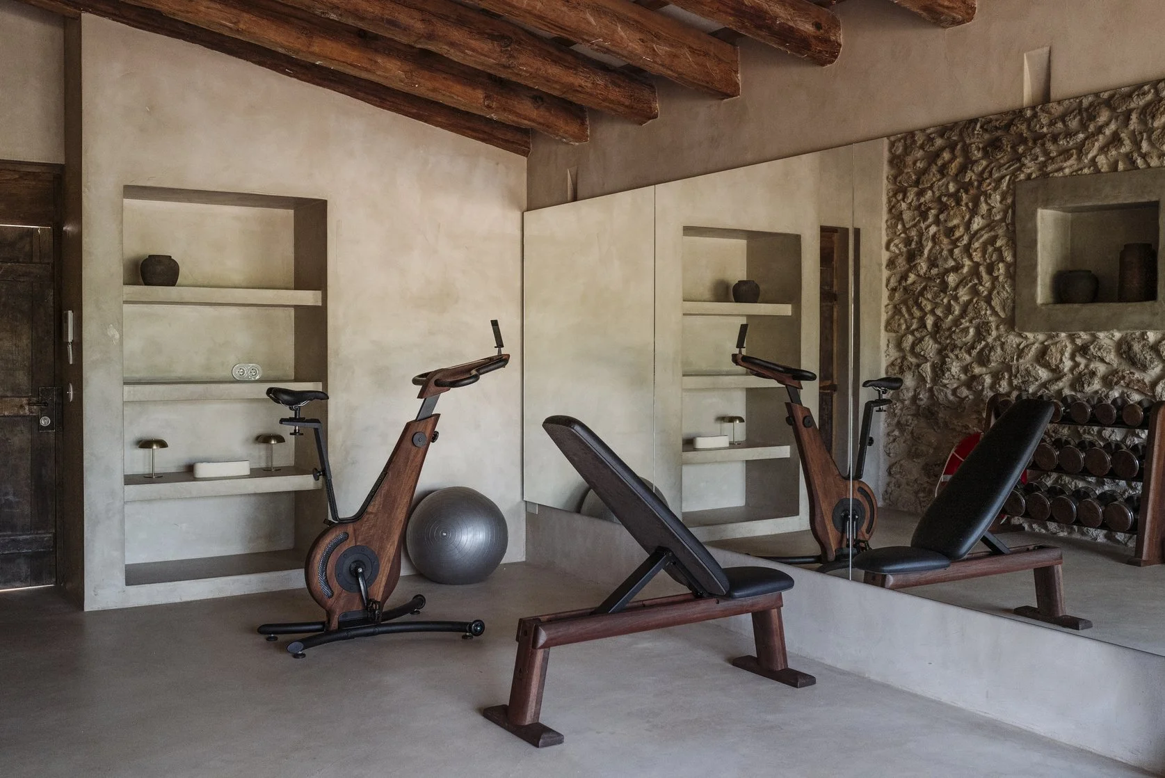 Villa de luxe à louer à Minorque Santa Ana  salle de sport