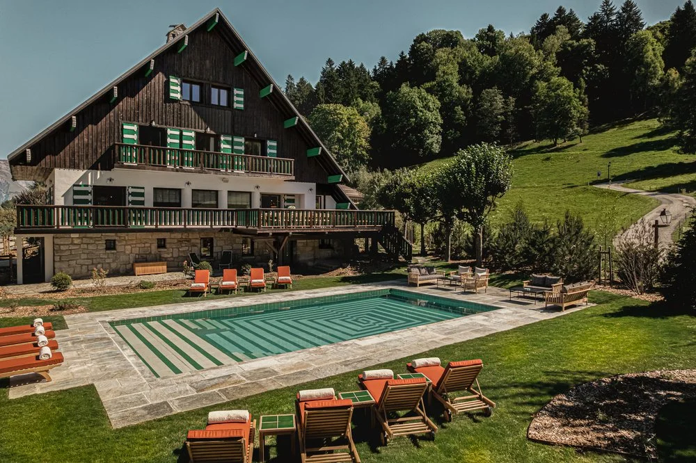 chalet de luxe à louer à Megève piscine extérieure
