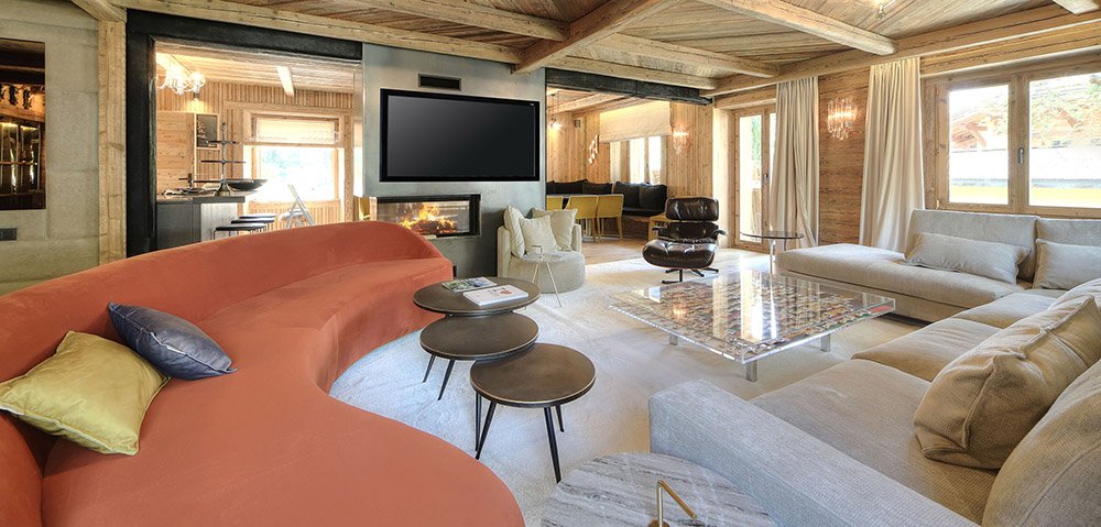 Luxury chalet in Megève at the foot of the slopes with hotel service, swimming pool and spa