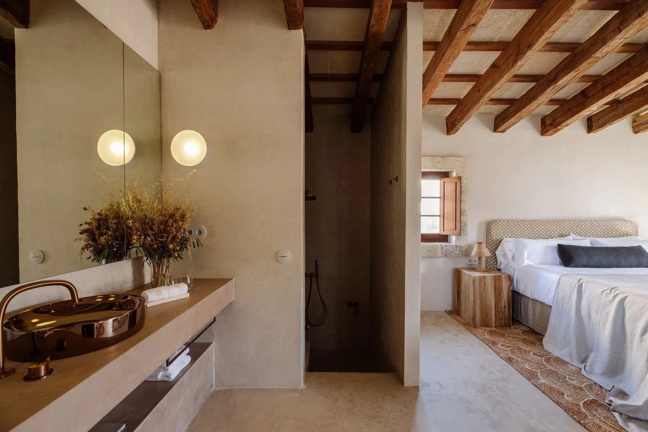 Villa de luxe à louer à Minorque Santa Ana salle de bain
