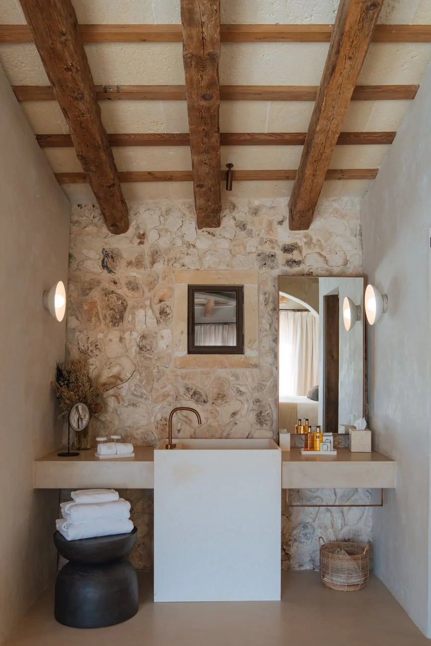 Villa de luxe à louer à Minorque Santa Ana salle de bain