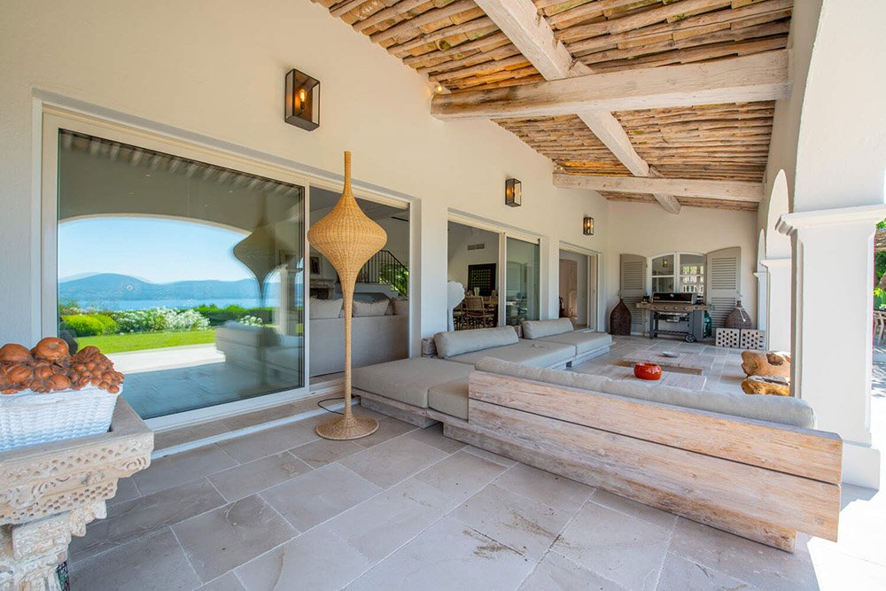 Luxury house with sea view in Saint-Tropez on the Mediterranean coast 
