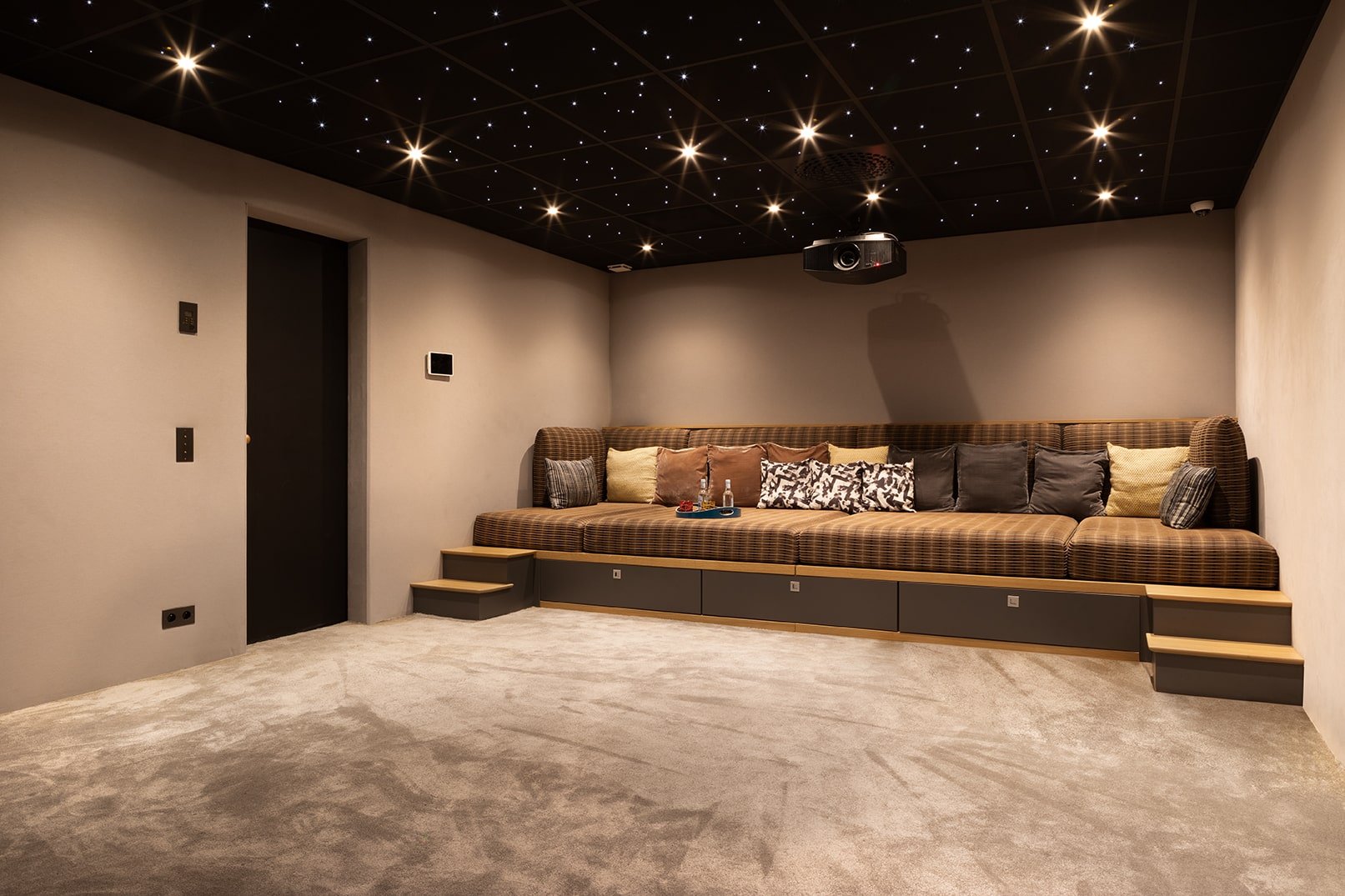 luxury rental home cinema sofa 