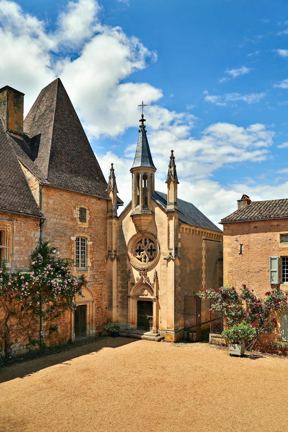 Prestigious chateau in Dordogne, South-West France, in the heart of a forest park