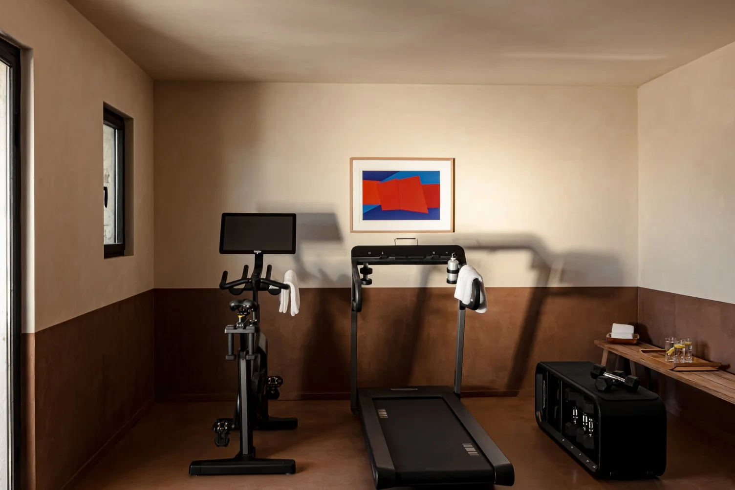 Villa de luxe à louer dans le Lubéron à Gordes salle de sport
