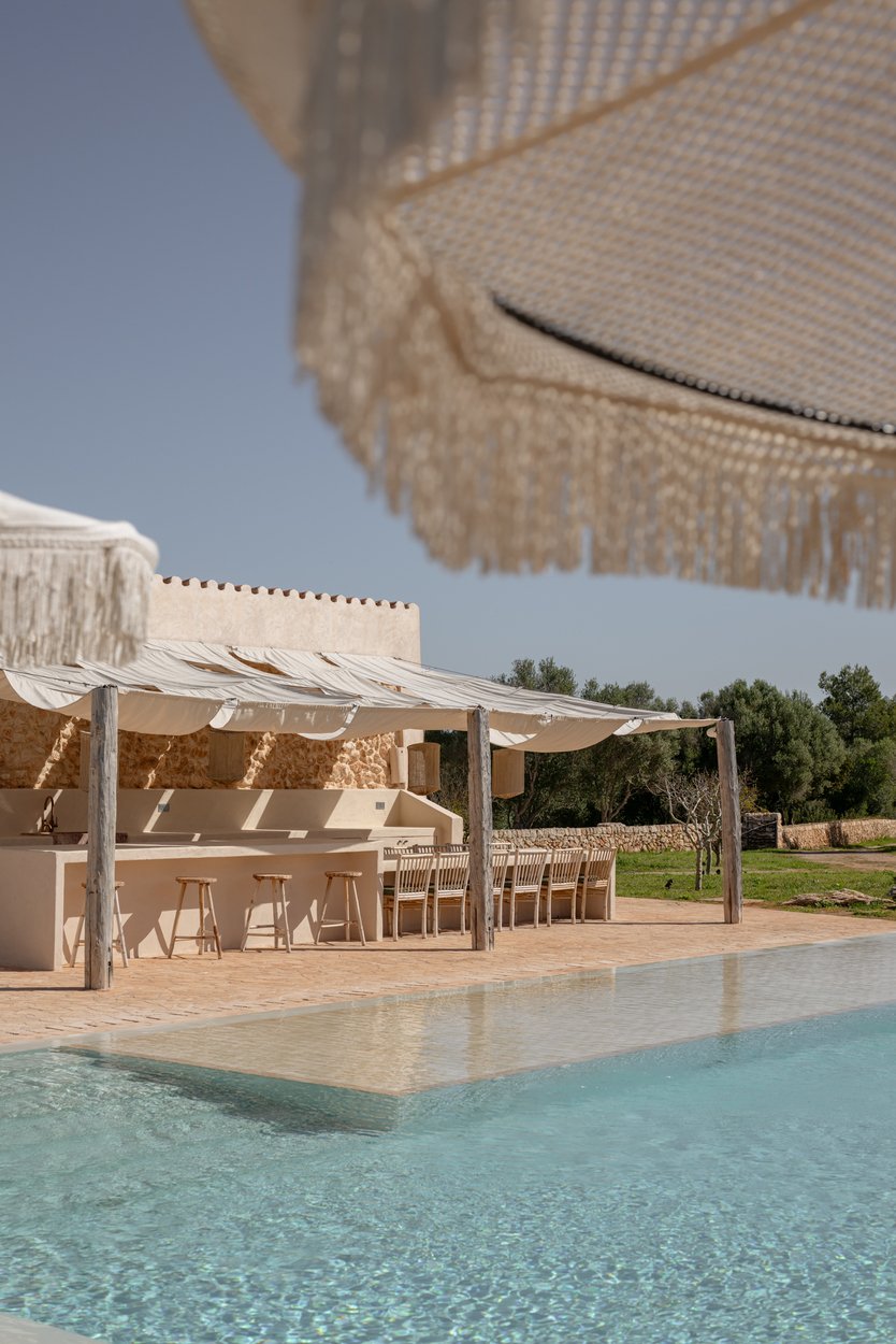 Villa de luxe à louer à Minorque Santa Ana piscine extérieure