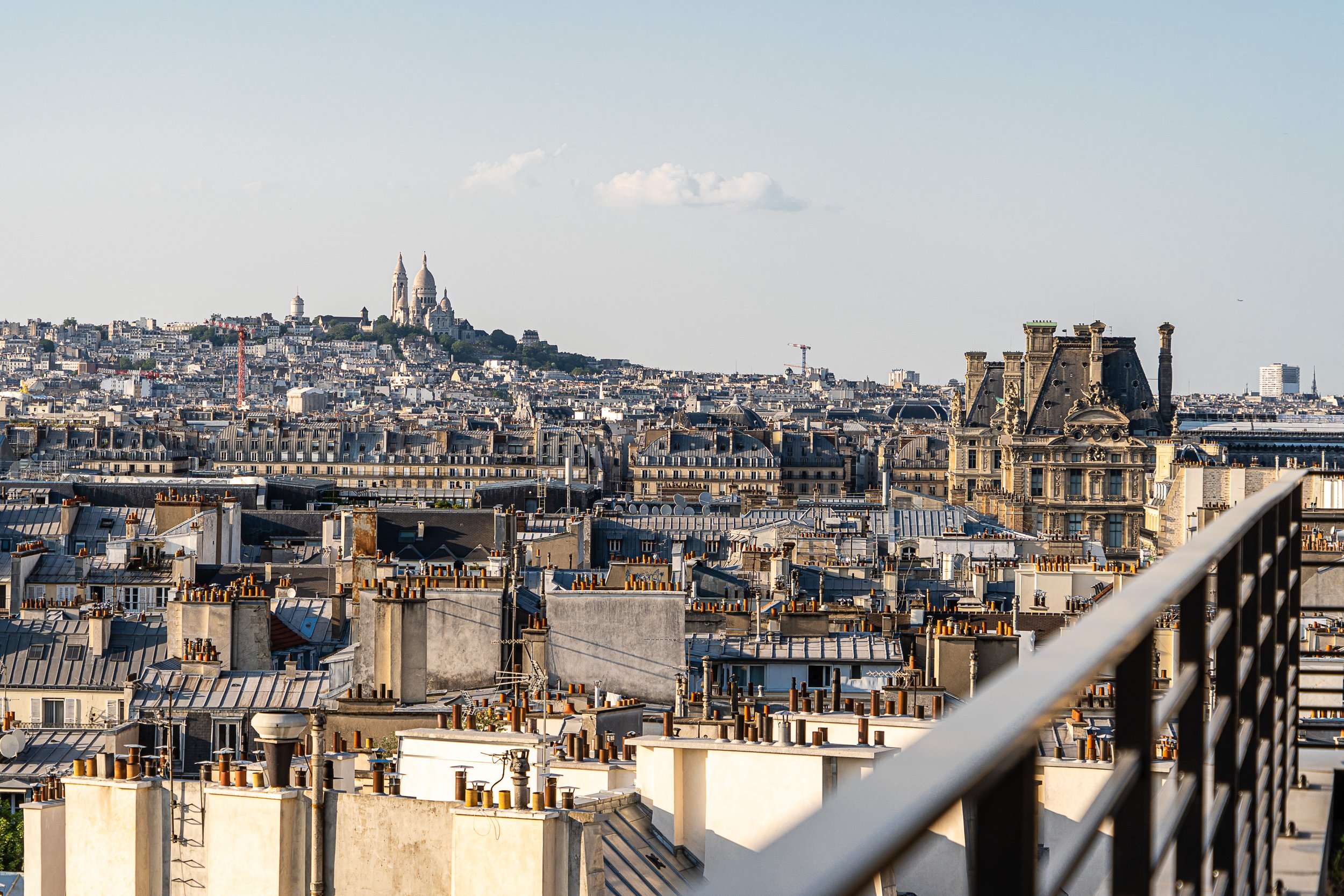 luxury apartment with rooftop eiffel tower view