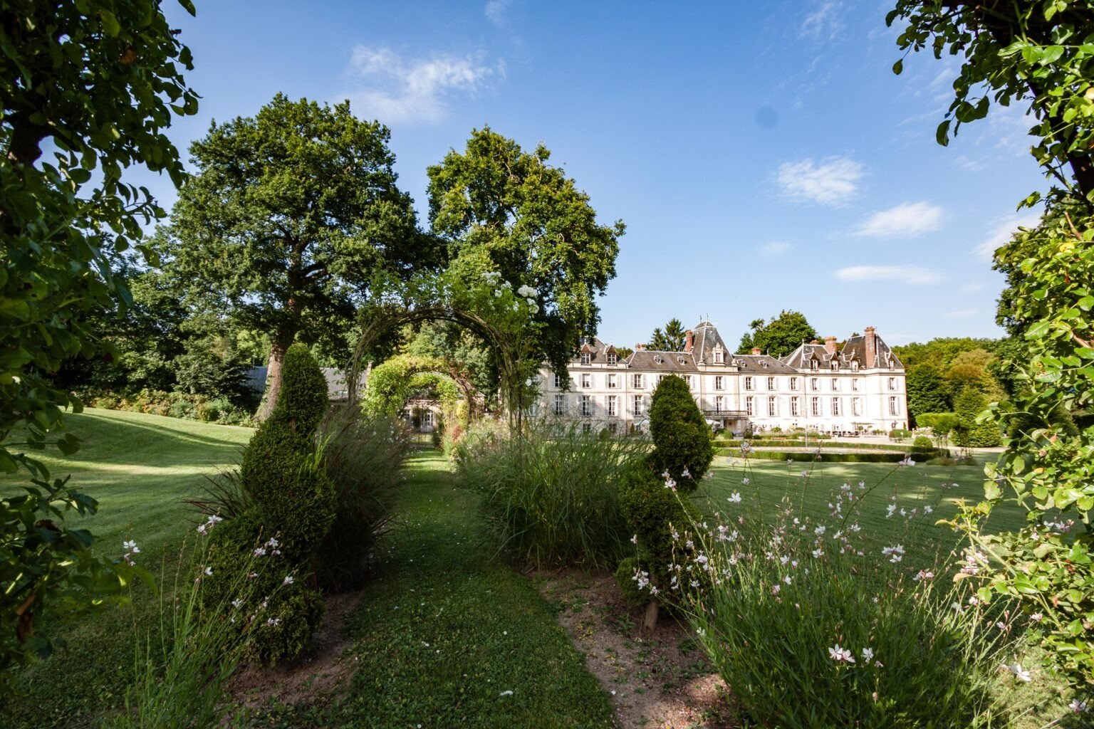splendid view of the château from the garden 