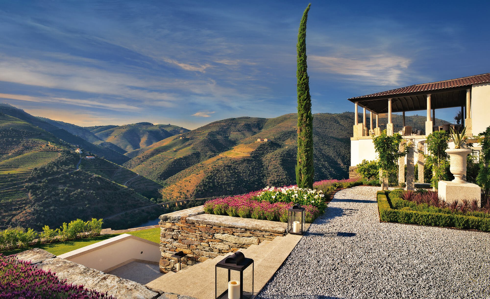 Luxury wine estate with panoramic views of the Douro Valley in Portugal 