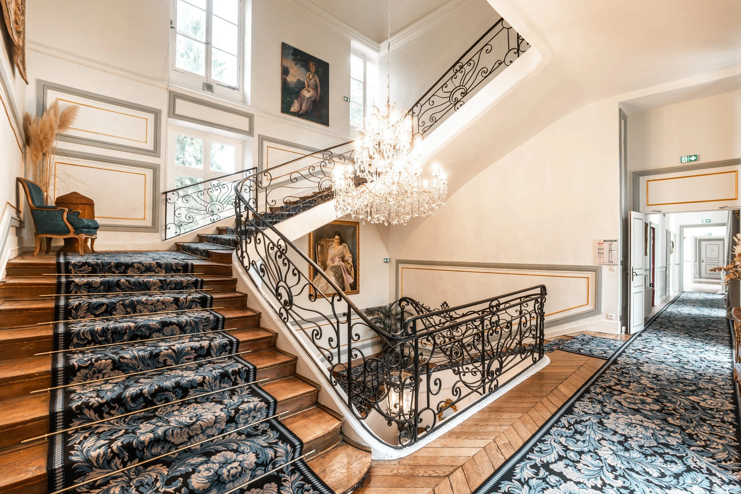 séminaire dans un château à Vernon escaliers