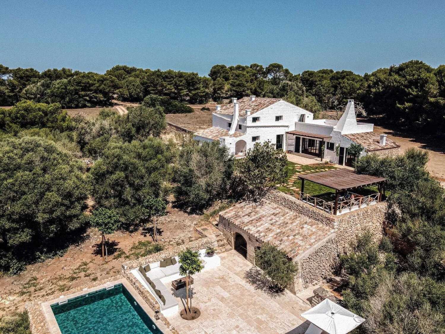 Villa de luxe en Espagne à Minorque piscine