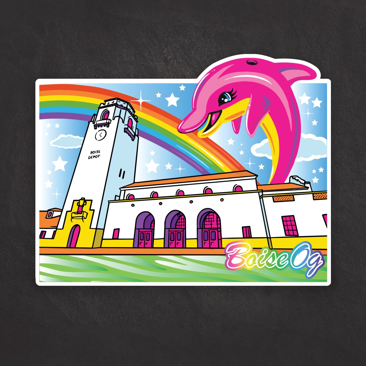Lisa Frank'd Boise Train Depot