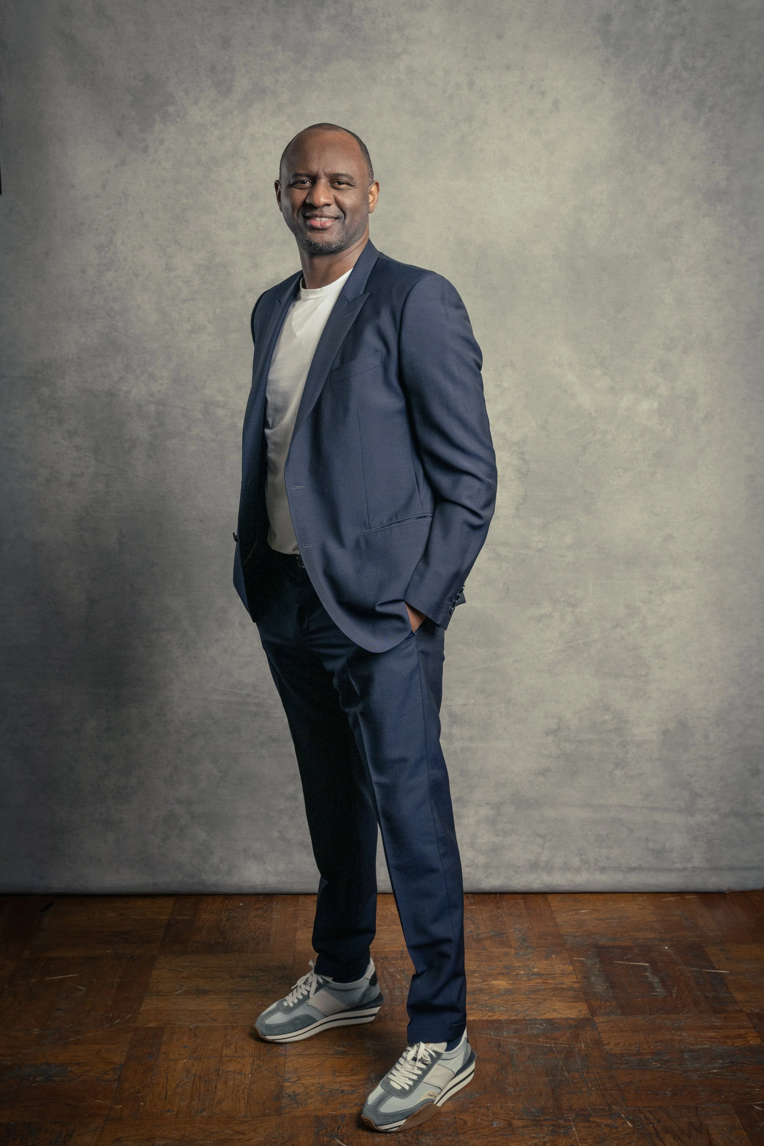 Patrick Viera photography by Sally Mais for the ITV World Cup coverage 2026