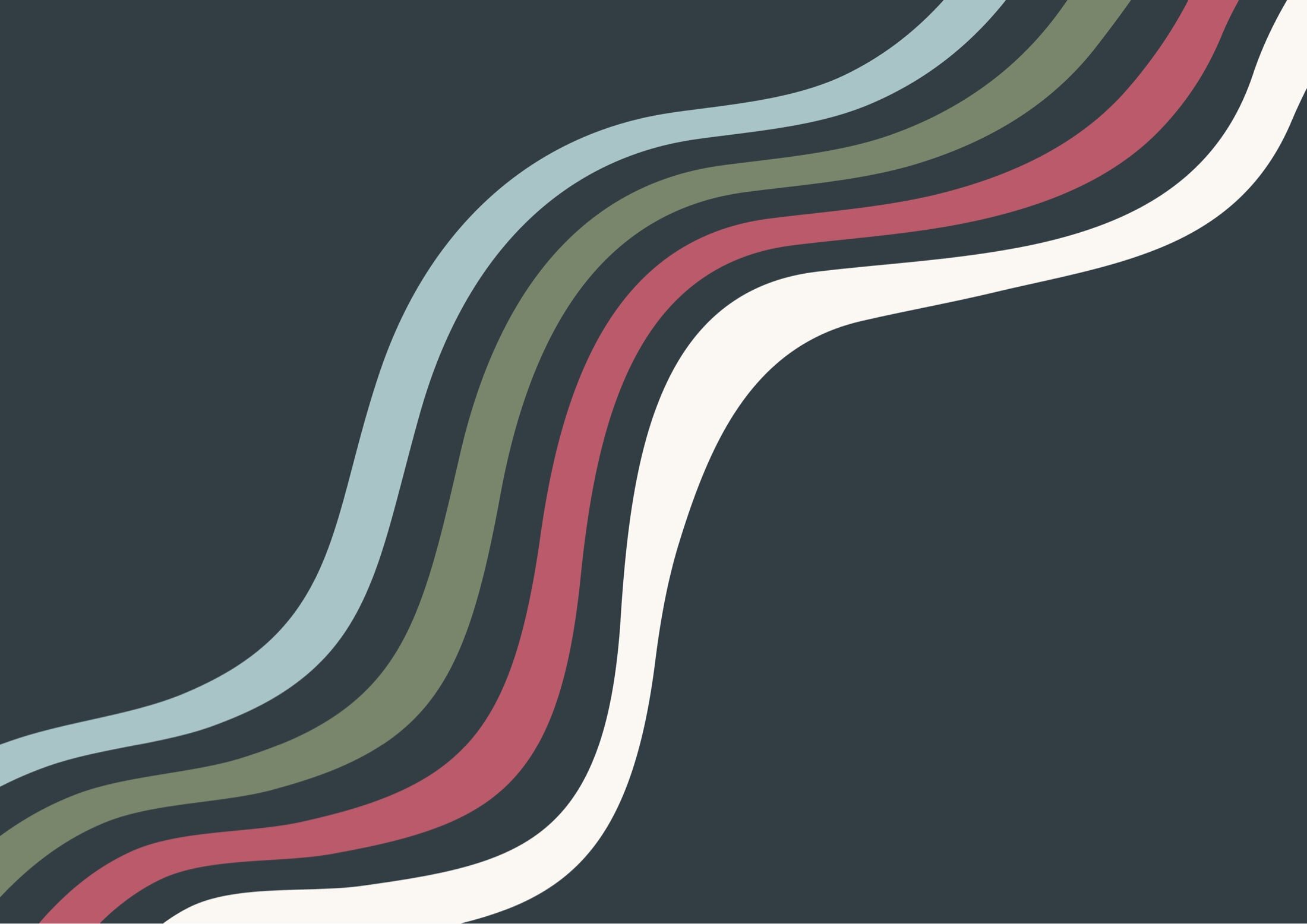 Shapes and lines are flowing, graceful and clear. The signature brand curves are inspired by the curved and colourful streets of London and the River Thames. They're inspired by the curves of the company's products, and how fabric falls through the a
