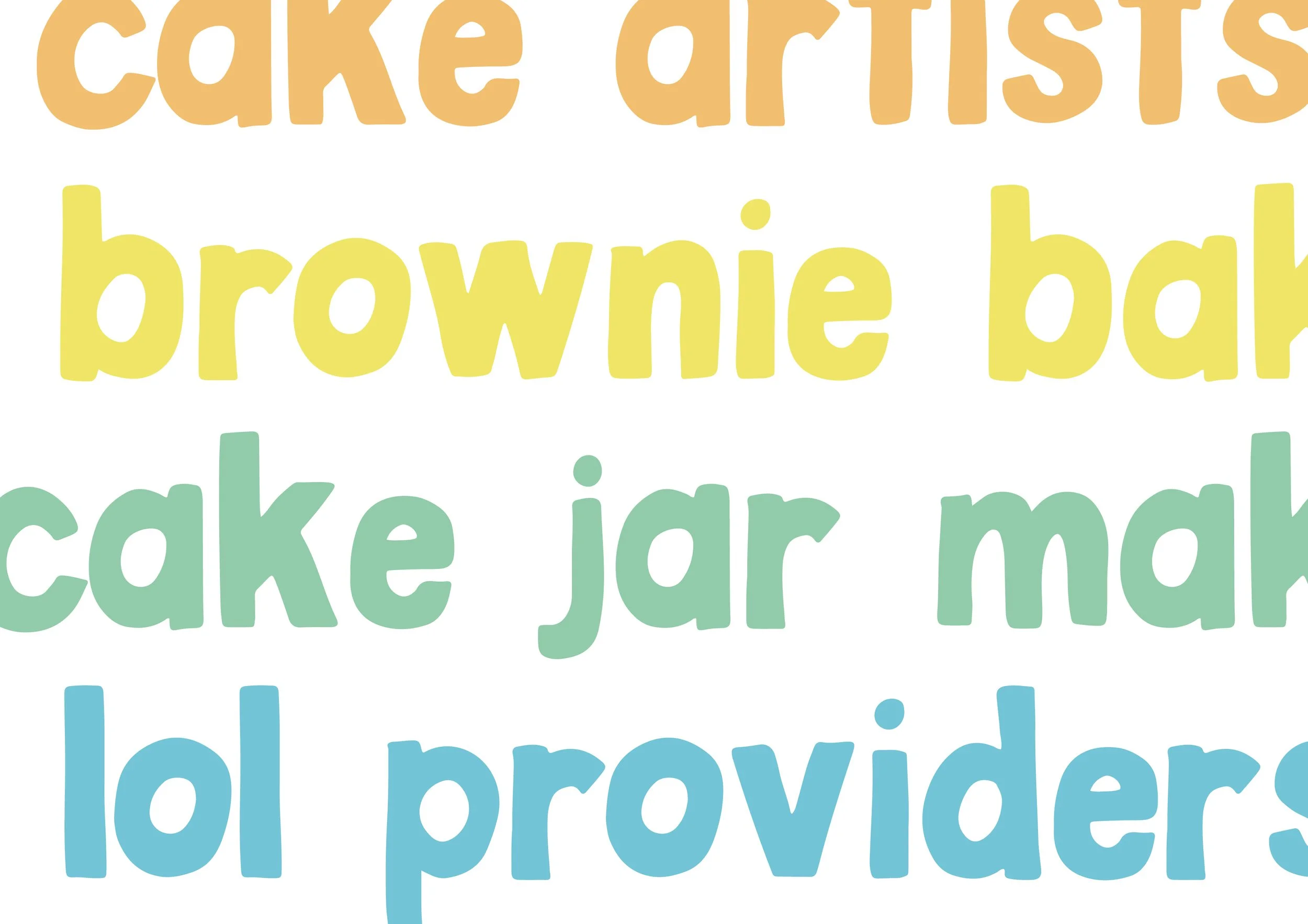 Typography is intentionally imperfect and rounded adding to the brand's friendly, fun and relatable feel.