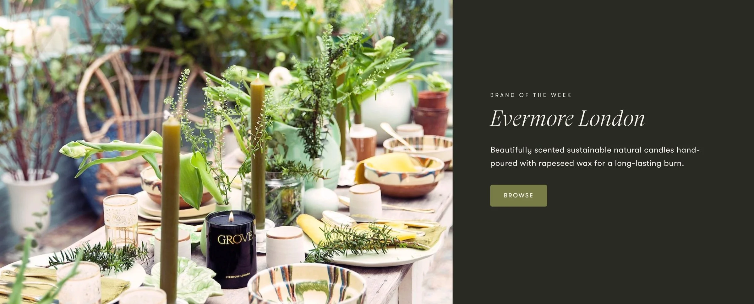 Thoughtfully designed content blocks allow ROMY to showcase featured brands, products, and more.