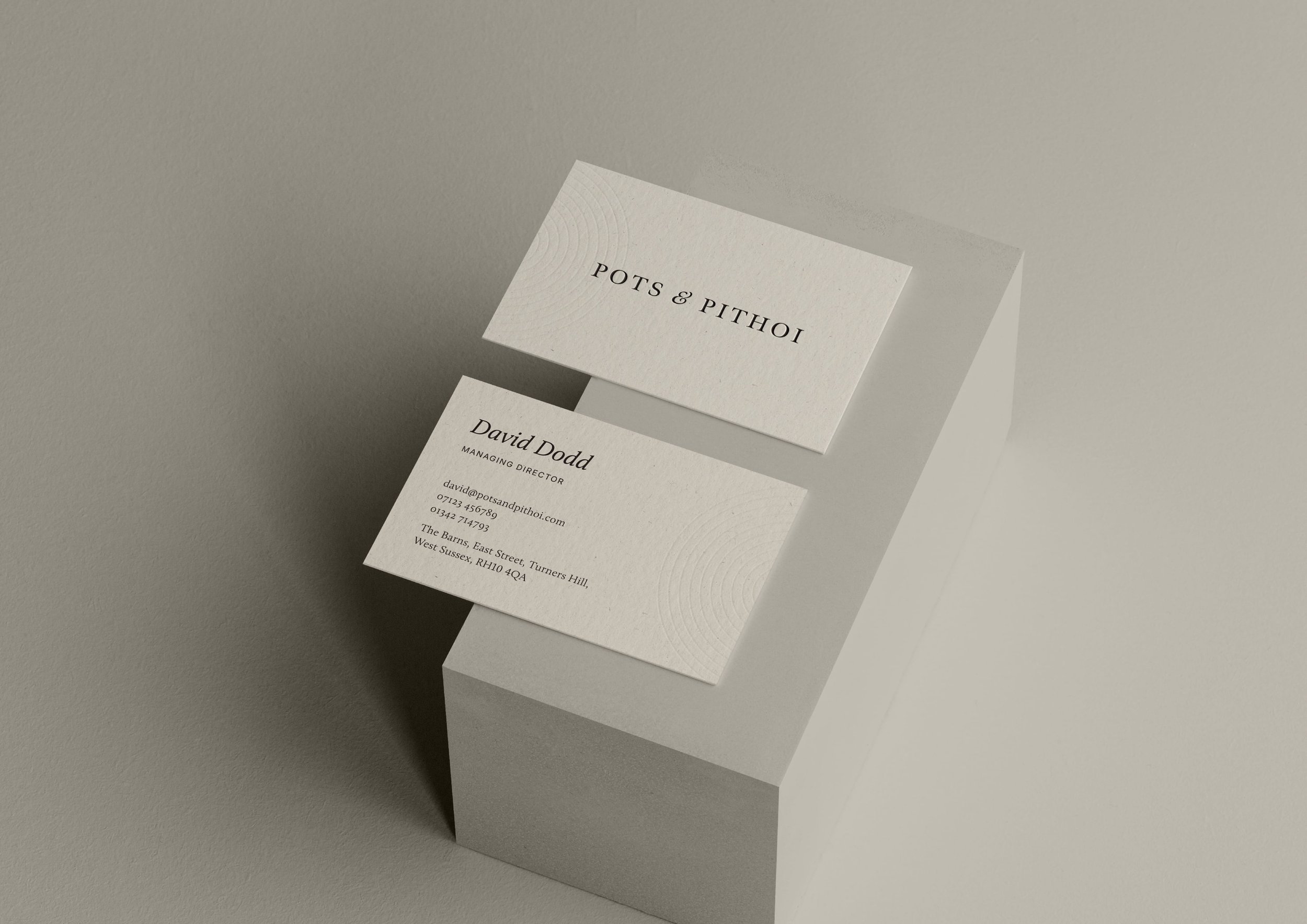 Embossing is used to denote the impressionable quality of clay.