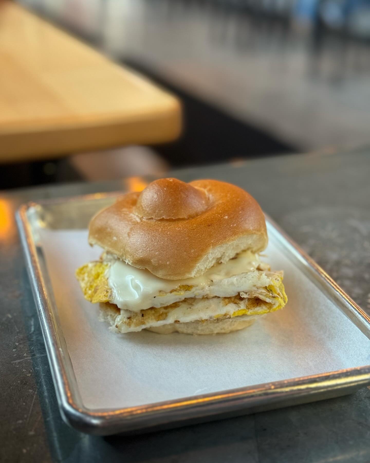 Simple. Delicious. Classic.

The BET 
Two Fried Eggs, American Cheese, DiPaolo&rsquo;s Bun

🍳 ☕️