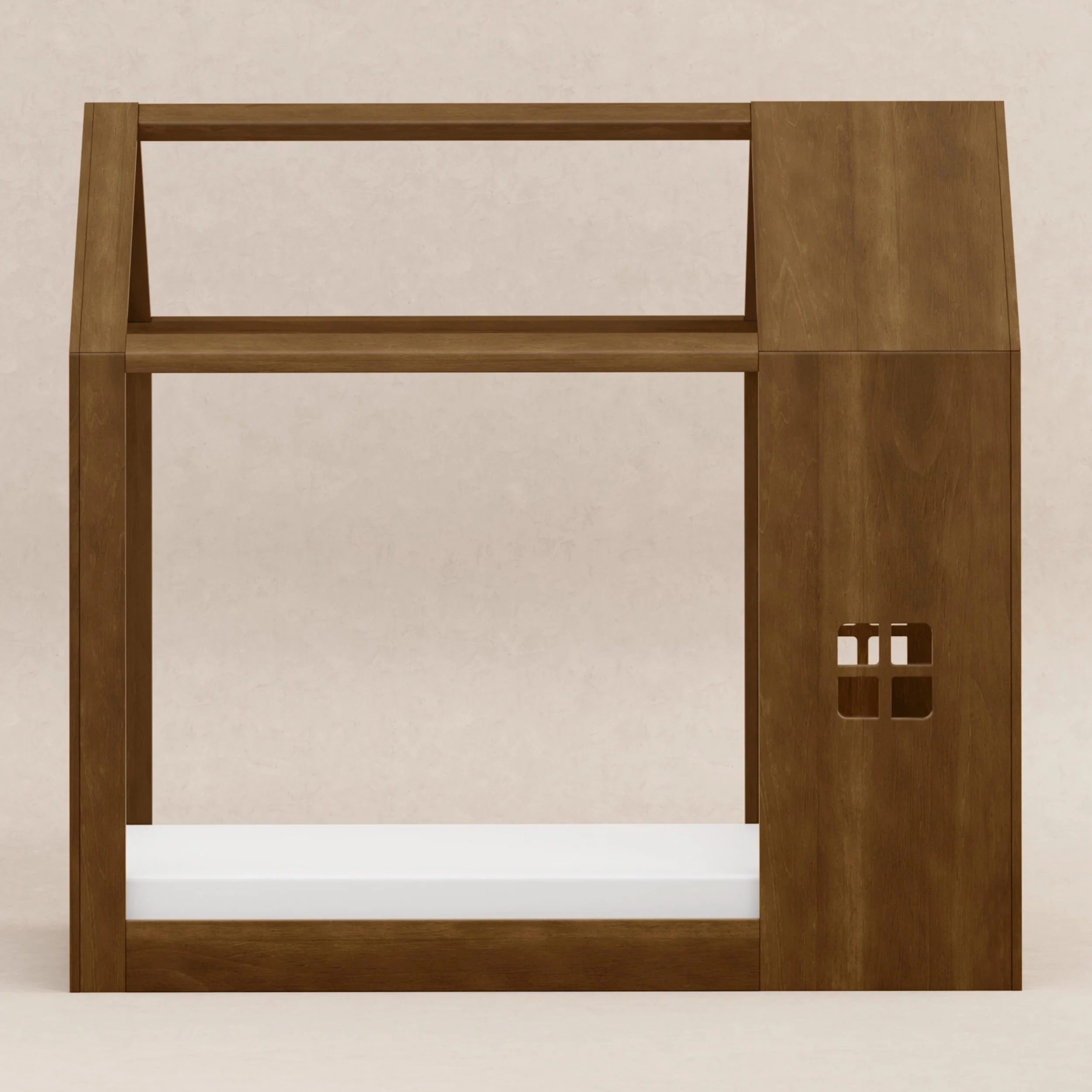 Babyletto Uchi Montessori-Inspired House Twin Bed | Natural Walnut