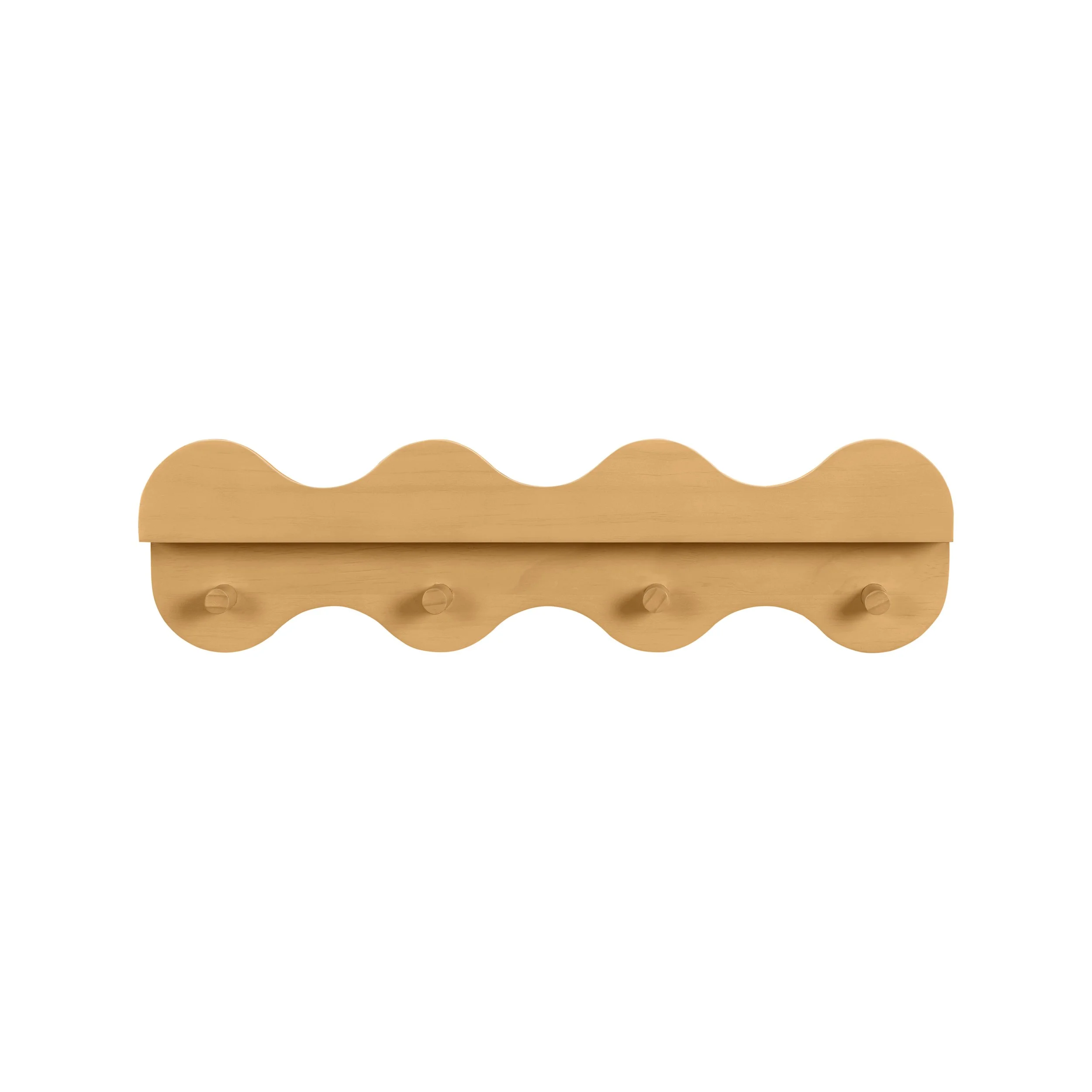 Babyletto Lido Wave Bookshelf with Hooks | Honey