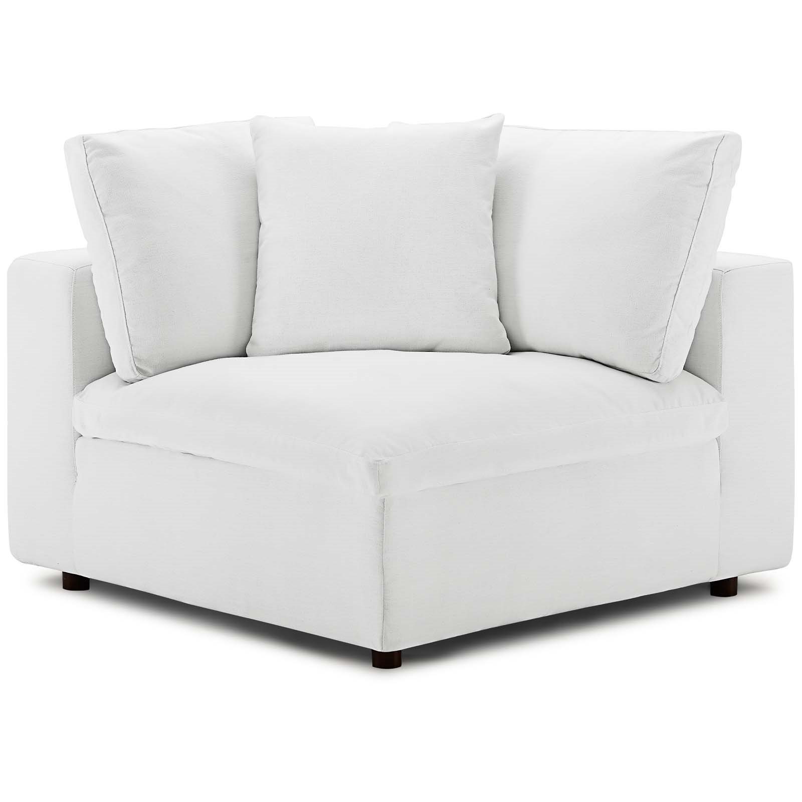 Commix Down Filled Overstuffed 4 Piece Sectional Sofa Set | White — SHOP  MADERN