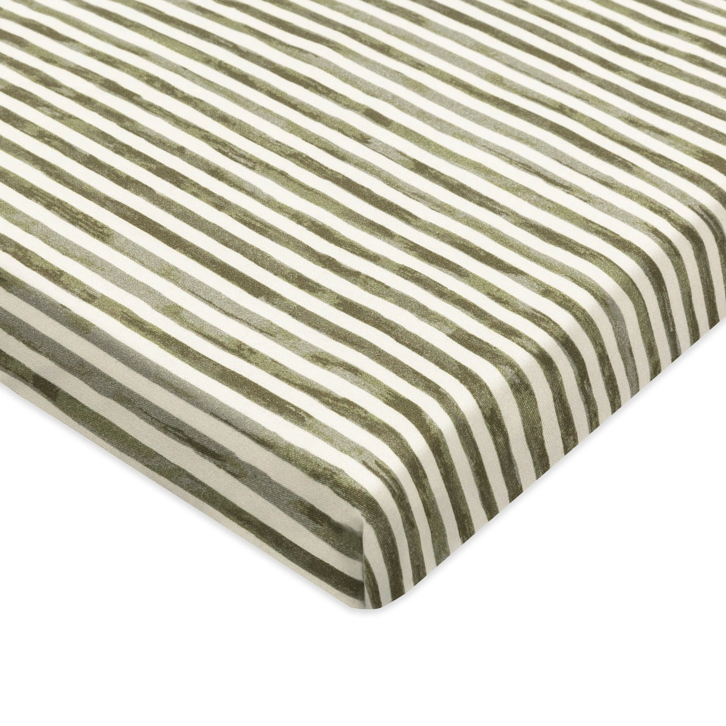 Babyletto All-Stages® Midi Crib Sheet in GOTS Certified Organic Brushed Cotton by Nate Berkus | Juniper Strip