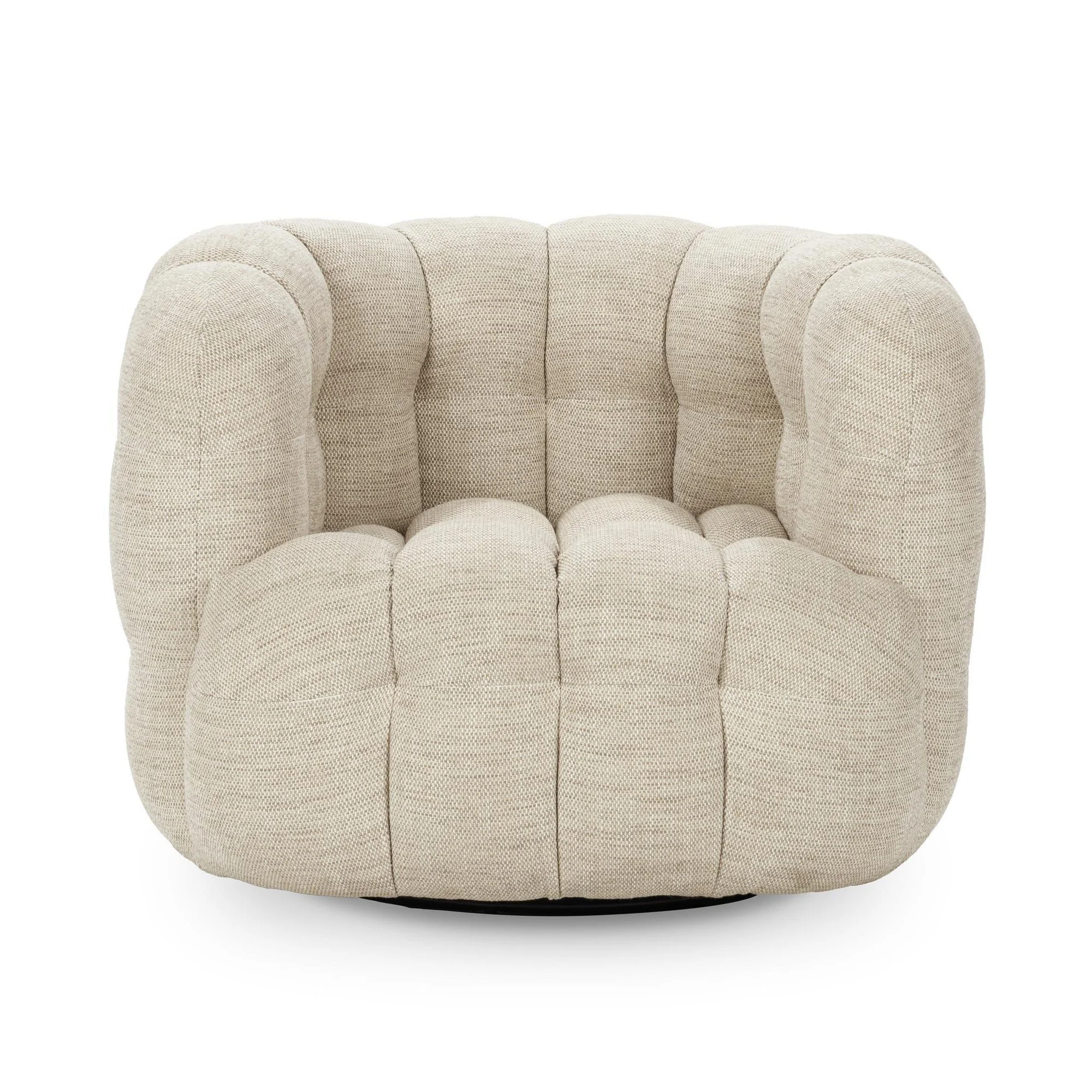Walter Upholstered Swivel Chair | Flax