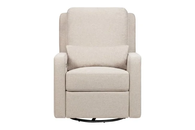 Babyletto Sigi Electronic Recliner and Swivel Glider with USB port | Performance Beach Eco-Weave