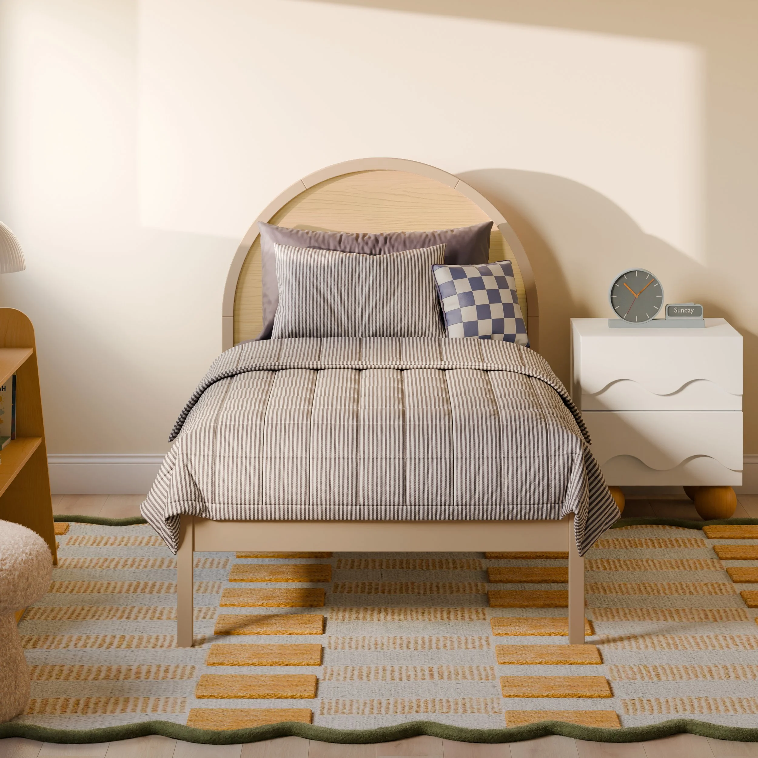 Babyletto Moab Twin Bed | Taupe/Ash