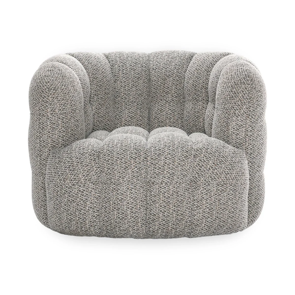 Walter Upholstered Swivel Chair | Heathered Gray