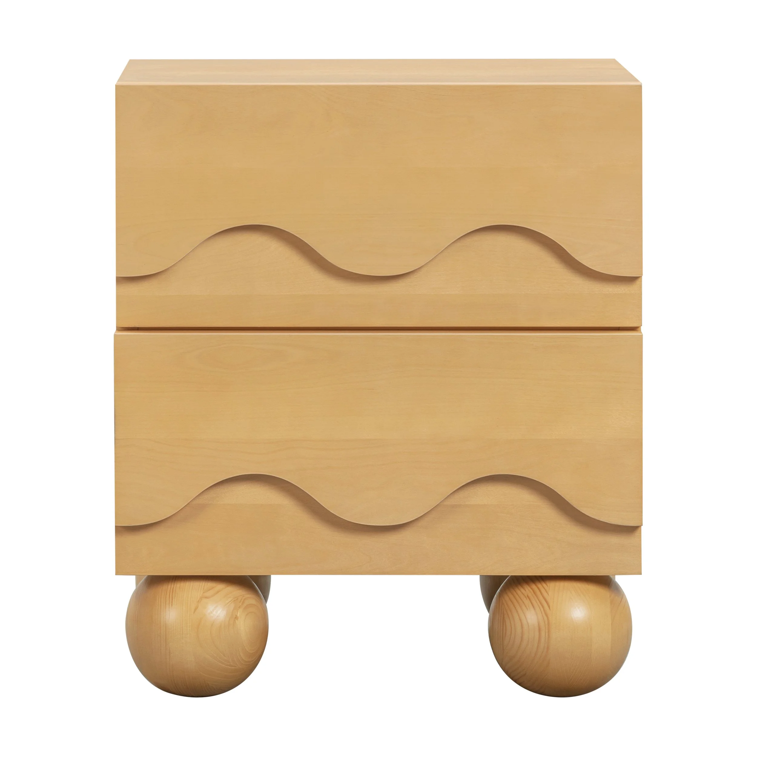 Babyletto Lido Wave Assembled Nightstand | Honey