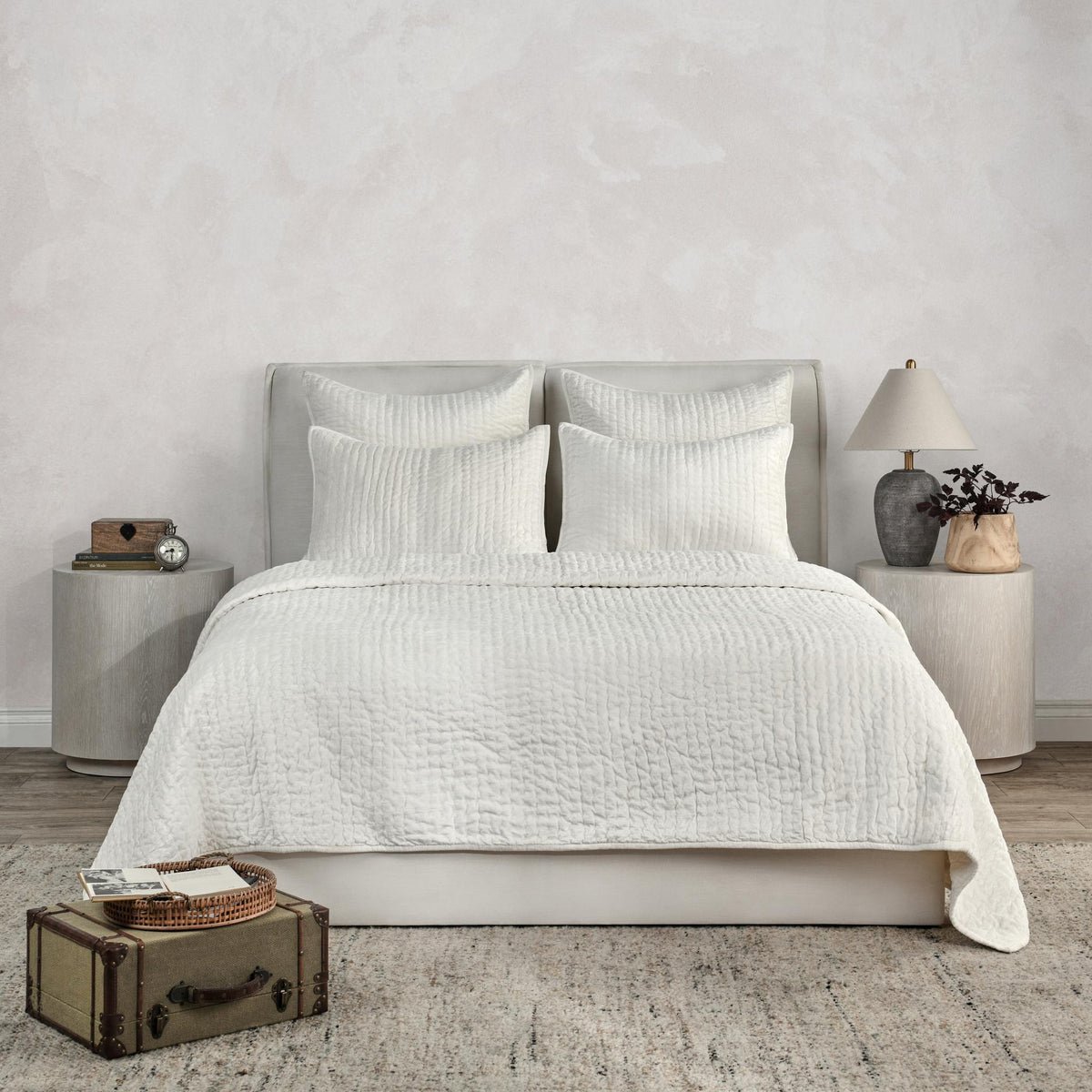 Bari Velvet Quilt Collection | Cloud